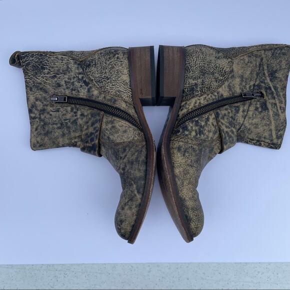 Spirit by Lucchese Boots Olivia Short Size 6.5 Leather Cowboy Leather Sole Ankle - Picture 4 of 12